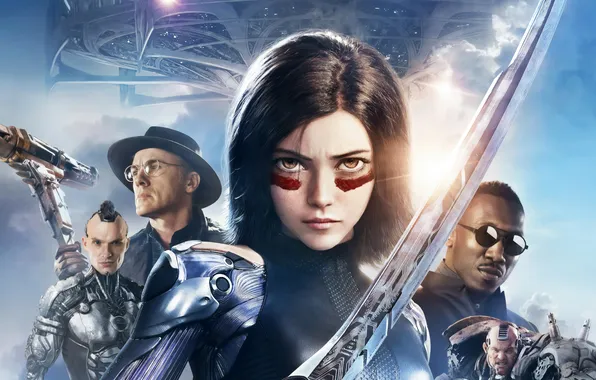 Фантастика, постер, Christoph Waltz, Кристоф Вальц, Ed Skrein, Rosa Salazar, Алита: Боевой ангел, Alita: Battle …