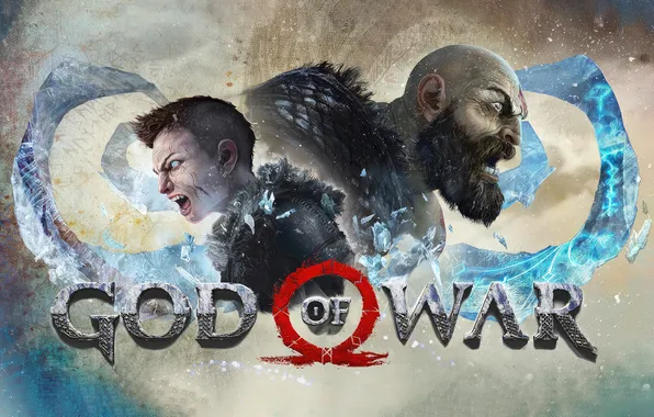 Ice, god of war, weapon, kratos, sony, snow, man, boy