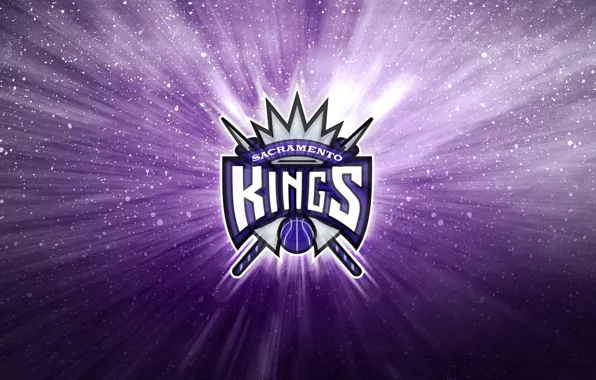 Картинка Баскетбол, Фон, Логотип, Фиолетовый, NBA, Sacramento Kings, Короли, Сакраменто