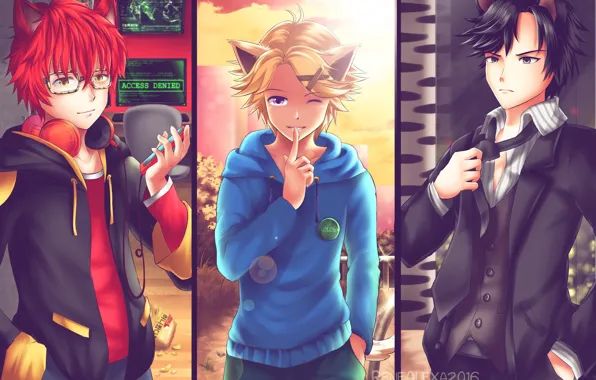 Коллаж, парни, Mystic Messenger