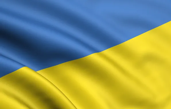 Желтый, Синий, Флаг, Украина