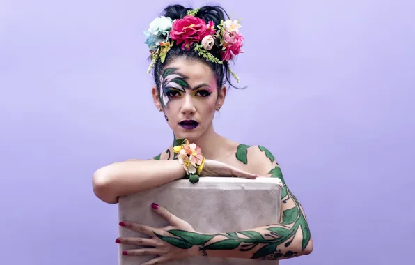 Девушка, Luna, Nature Bodypaint