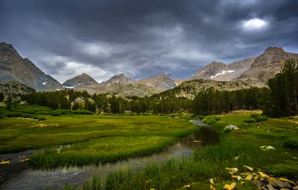 Картинка горы, природа, озеро, California, Inyo National Forest, Chicken Foot Lake