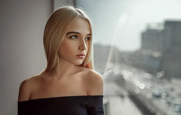 Girl, model, pretty, face, look, blonde, pose, portrait