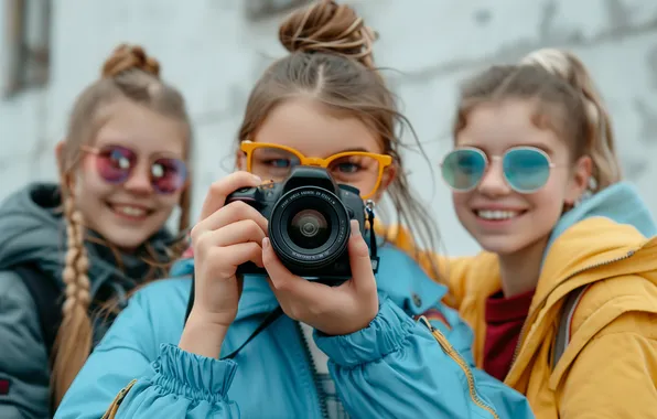 Girl, woman, Camera, ai art