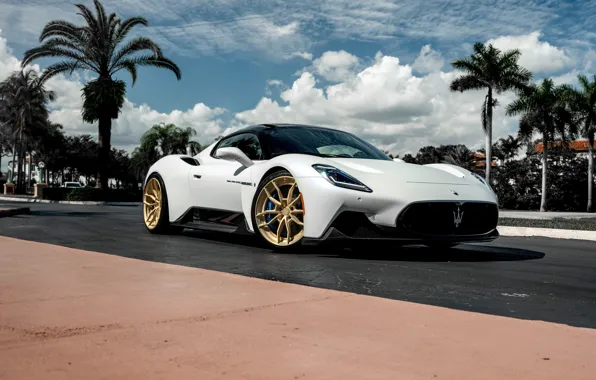 Maserati, Coupe, White, Road, MC20, Maserati MC20