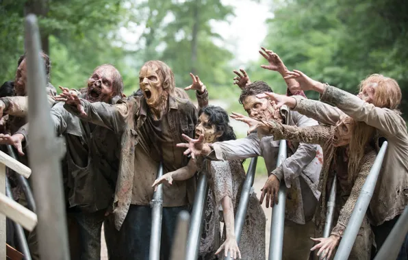 Dirt, zombies, makeup, horde, The walking dead, grime, humanoid creatures