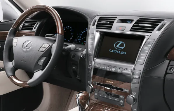 Машина, авто, lexus, седан, салон, лексус, гибрид, приборная панель