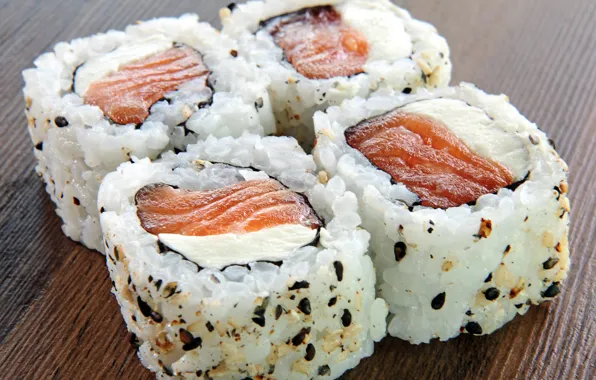 Картинка рыба, sushi, суши, кунжут, fish, sesame, японская кухня, Japanese cuisine
