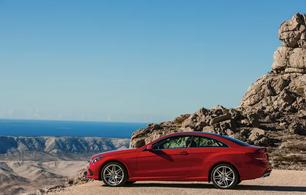 Красный, Mercedes-Benz, E-Class, мерседес, Coupe, 2014, E 500