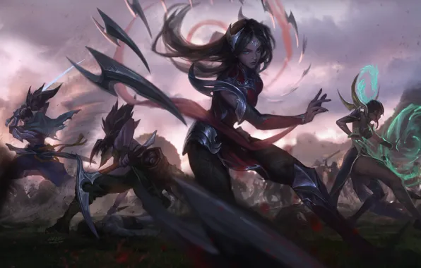 Akali, Irelia, Karma, League Of Legends, Yasuo