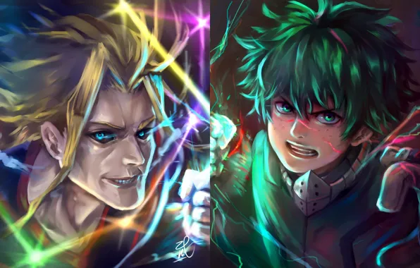 Всемогущий, My Hero Academia, Boku No Hero Academia, Мидория Изуку, Моя Геройская Академия