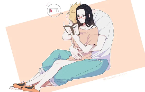 Пара, книга, Naruto, Boruto, Сарада, Боруто Узумаки