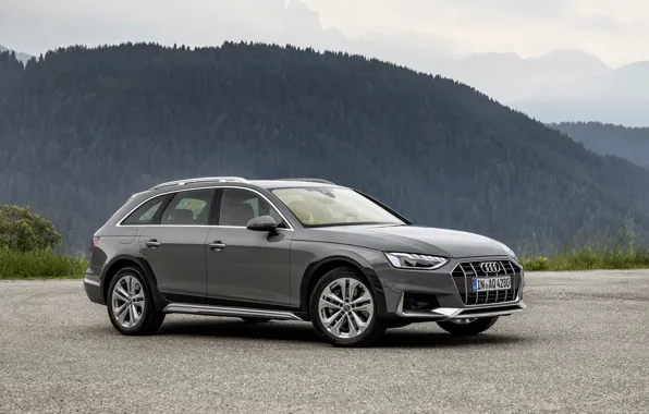 Audi, универсал, 2019, на фоне гор, A4 Allroad Quattro