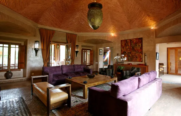 Дизайн, стиль, интерьер, гостиная, Марокко, Marrakech, Villa Kya