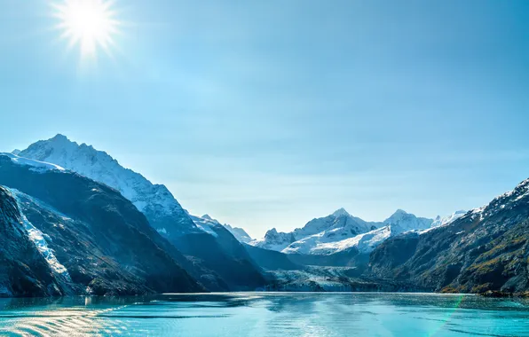 Картинка blue, background, alaska, bay, adventure, attraction, alaska cruise