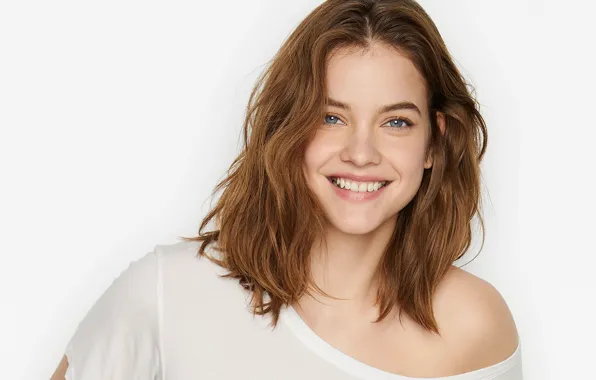 Взгляд, девушка, улыбка, модель, шатенка, Barbara Palvin