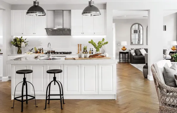 Дизайн, стиль, интерьер, кухня, Classic, гостиная, Hamptons, Brighton