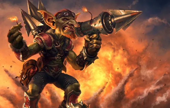 Картинка взрыв, оружие, фитиль, Warcraft, гоблин, Hearthstone, Goblins vs Gnomes, Hearthstone: Heroes of Warcraft