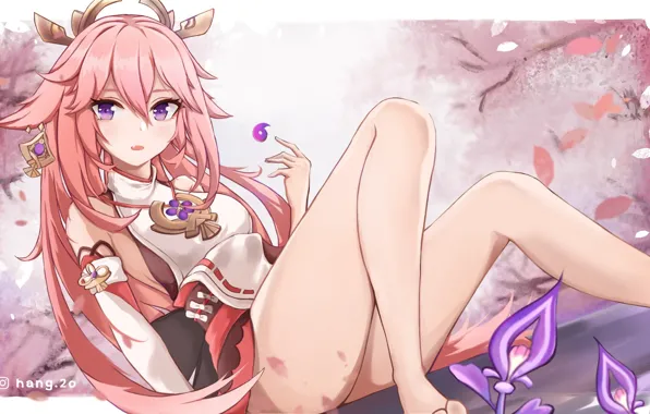 Gadis kawaii, dampak genshin, yae miko genshin impact