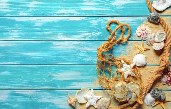 Песок, пляж, лето, звезды, ракушки, summer, beach, wood