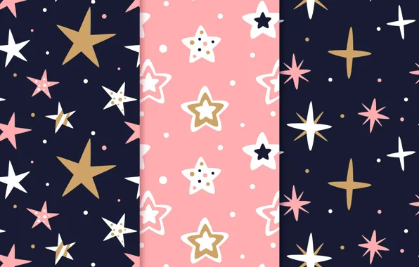 Звезды, фон, розовый, черный, pattern, stars, Background