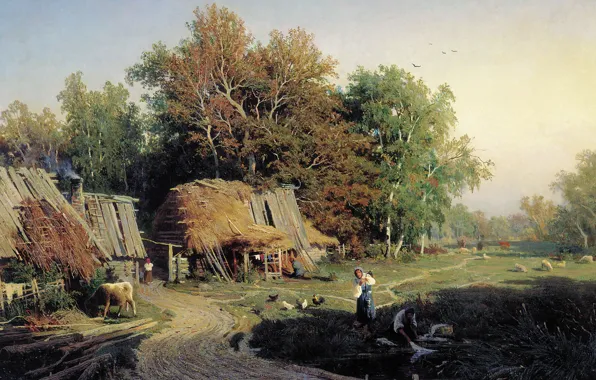 Картинка картина, Деревня, Васильев