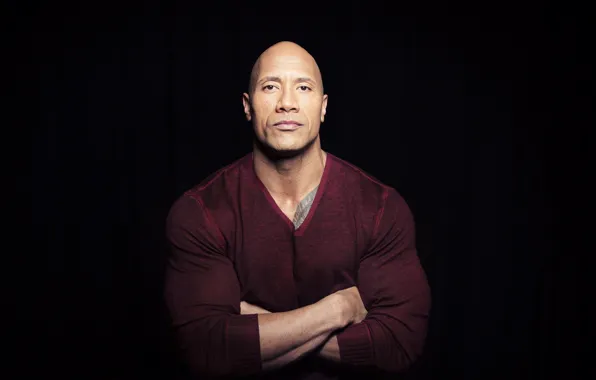 Взгляд, поза, тату, татуировка, актёр, muscle, рестлер, Дуэйн Джонсон