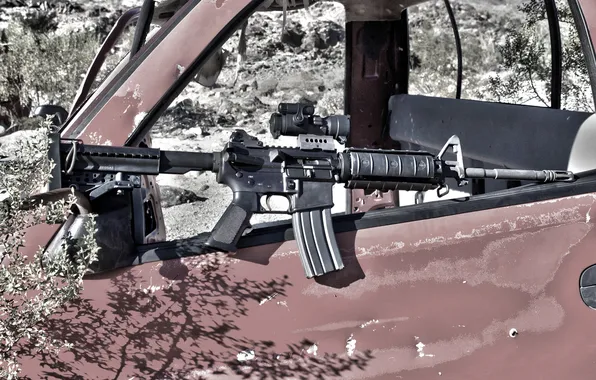 Картинка машина, оружие, AR-15, штурмовая винтовка