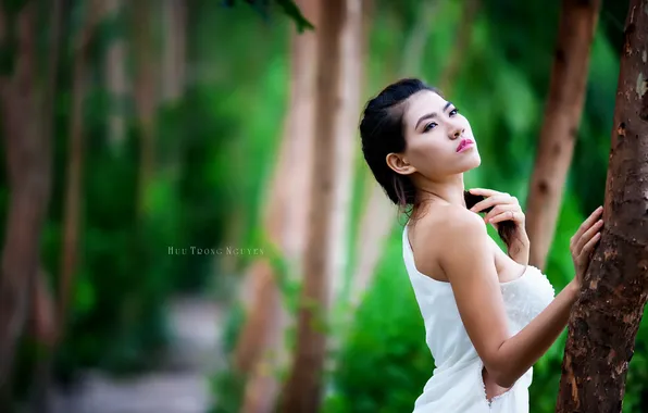 Лето, девушка, азиатка