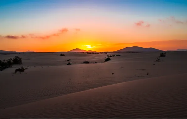Картинка песок, облака, дюны, Испания
