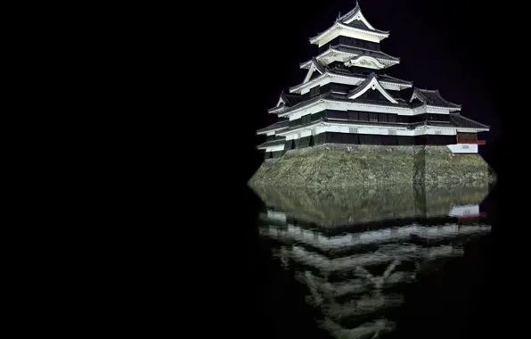 Картинка Отражение, Замок, Матсумото