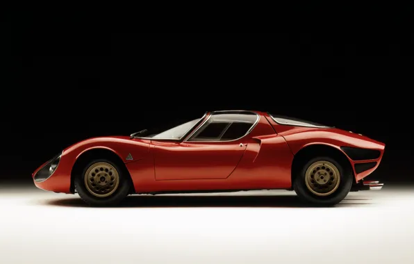 Картинка Alfa Romeo, 1967, profile, 33 Stradale, Tipo 33, Alfa Romeo 33 Stradale Prototipo