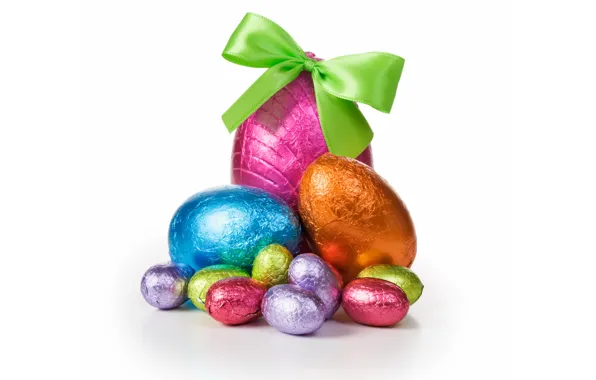Шоколад, яйца, конфеты, Пасха, chocolate, Easter, eggs