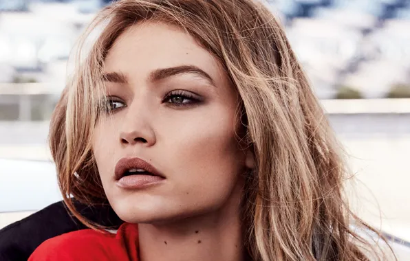 Взгляд, девушка, лицо, Gigi Hadid