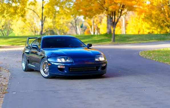 Toyota, Blue, Supra, 1993