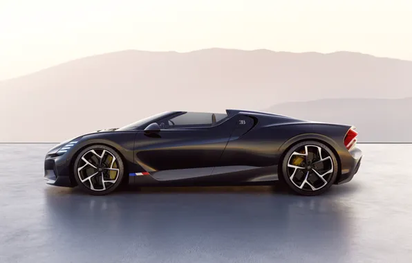 Скачать обои Bugatti, вид сбоку, 2024, W16 Mistral, раздел bugatti в ...