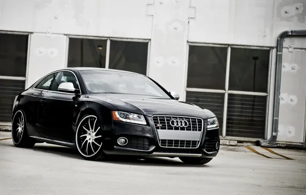 Audi, ауди, чёрная