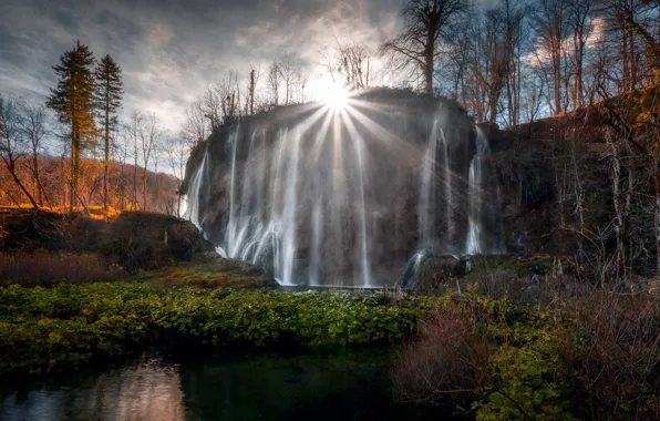 Картинка waterfall, Croatia, National Park Plitvice Lakes