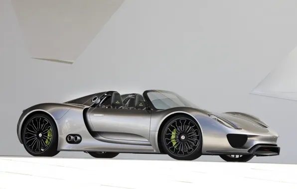 Porsche, серебристый, концепт-кар, порше, Porsche 918 Spyder Concept