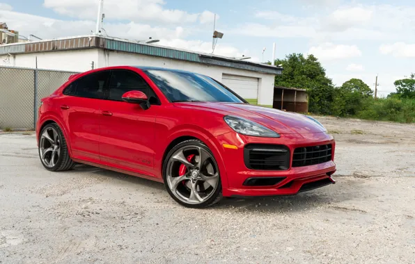 Porsche, Red, Side, Cayenne Coupe, Porsche Cayenne Coupe