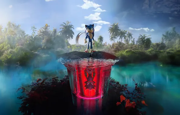 Пальмы, джунгли, 2024, Movi, Sonic the Hedgehog 3, Соник 3