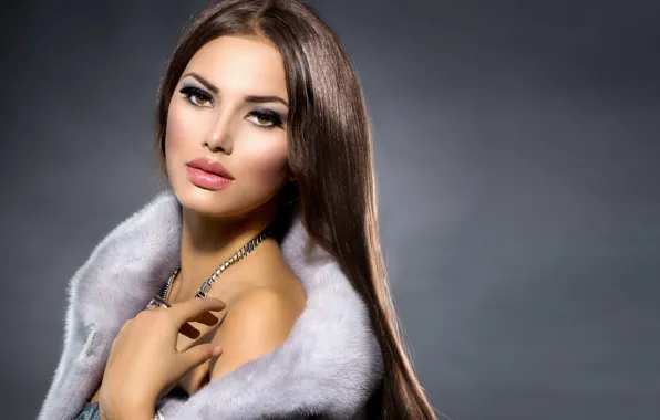 Картинка взгляд, девушка, украшения, макияж, Анна Субботина