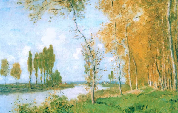 Пейзаж, картина, Клод Моне, Весна в Аржатнёе
