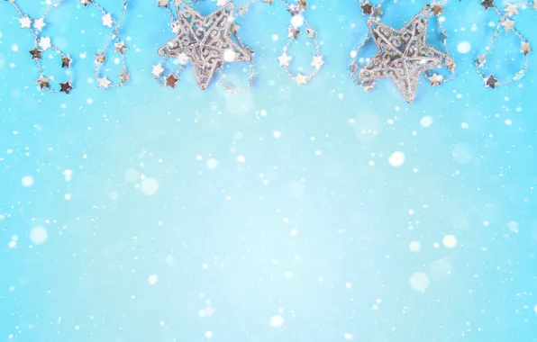 Картинка украшения, фон, Новый Год, Рождество, Christmas, blue, New Year, decoration