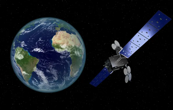 Картинка satellite, planet Earth, Yahsat