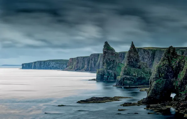 Картинка море, пейзаж, скалы, Caithness, Stacks of Duncansby