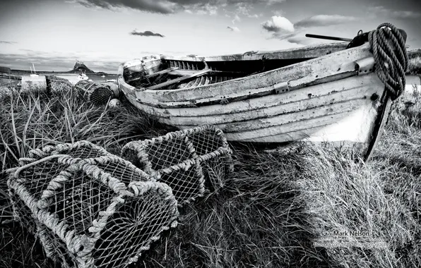 Лодка, фотограф, магия чб фото, Monochromatic, Mark Nelson