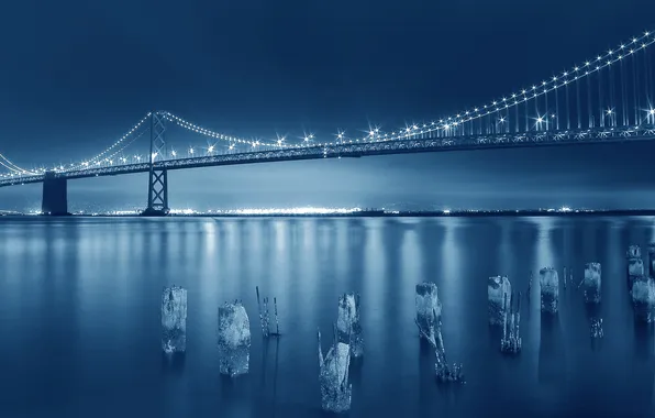 Картинка City, Amazing, Blue, Bridge, San Francisco, Beauty, Bay, Architecture