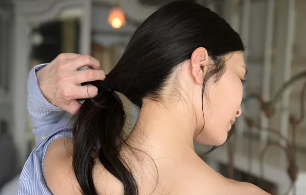 Beautiful, Asian, Model, Woman, Back, Cute, Behind, Pretty